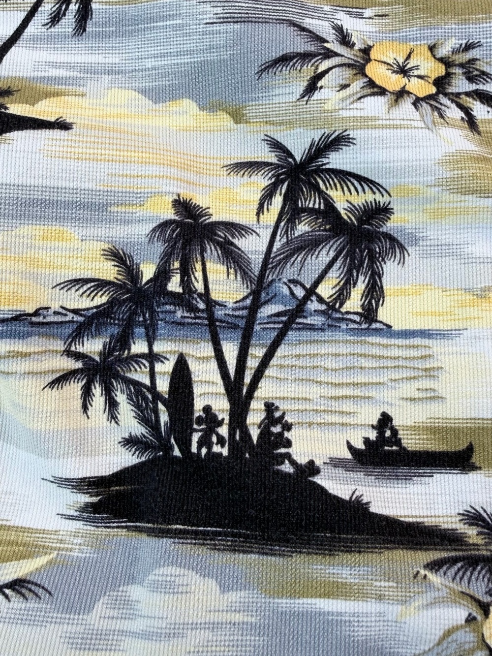 Boys Short-Sleeve Hawaiian Shirt - Light Blue & Yellow Tropical Print - Picture 5 of 14
